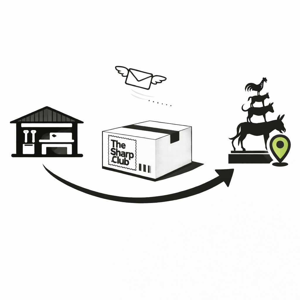 Die Versandbox wird nach Bremen geschickt.