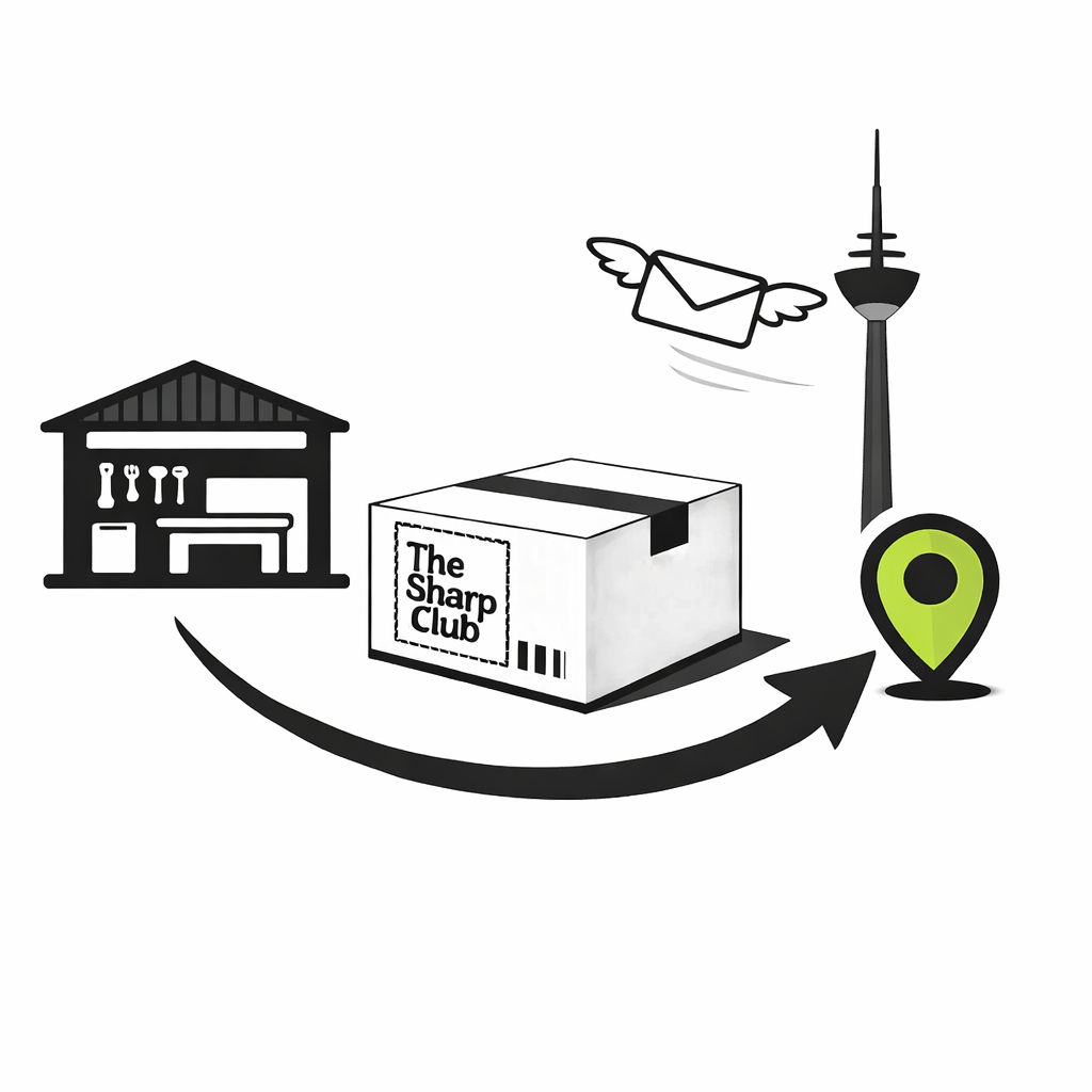 Die Versand wird nach Düsseldorf geschickt. 