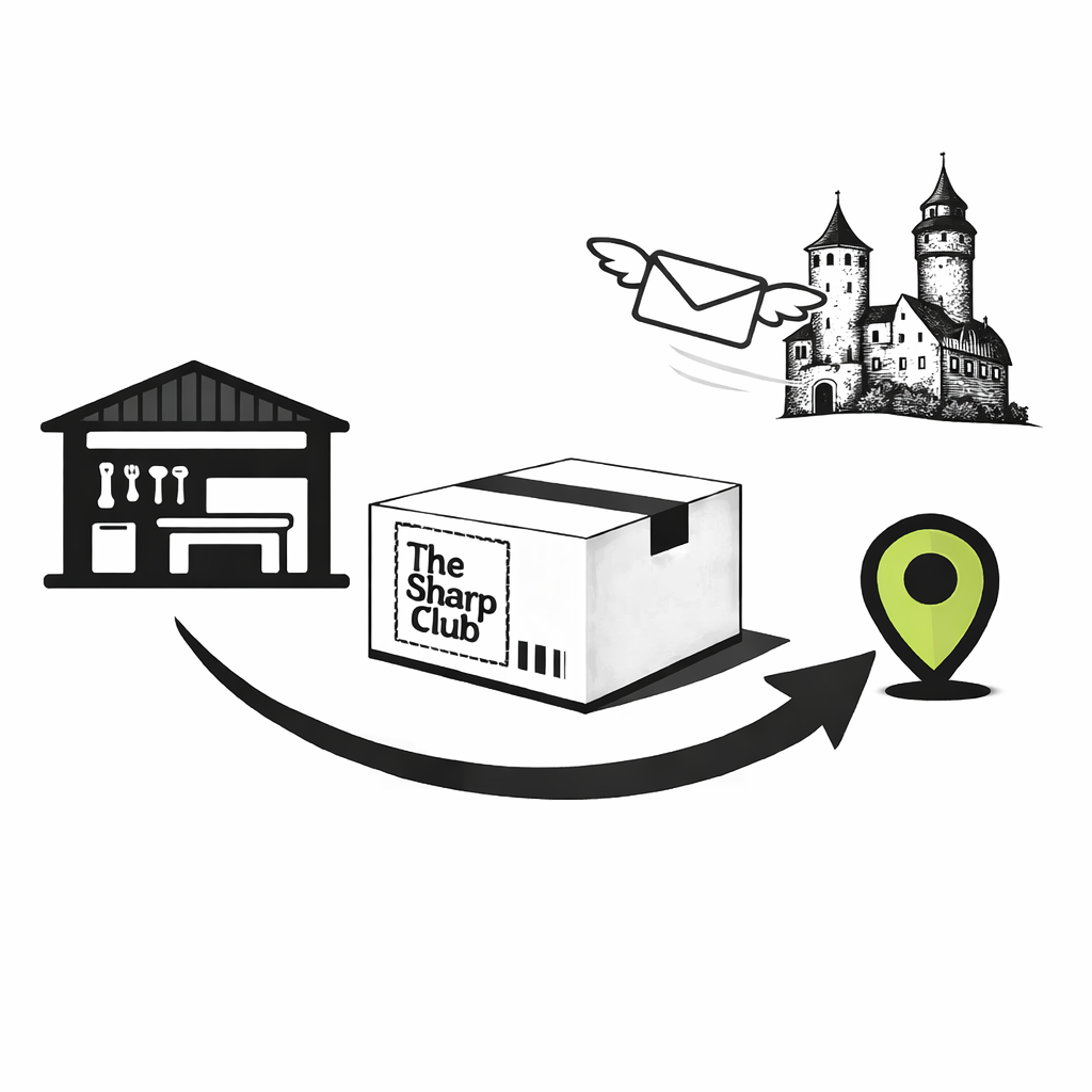 Die Versandbox wird nach Nürnberg versendet.